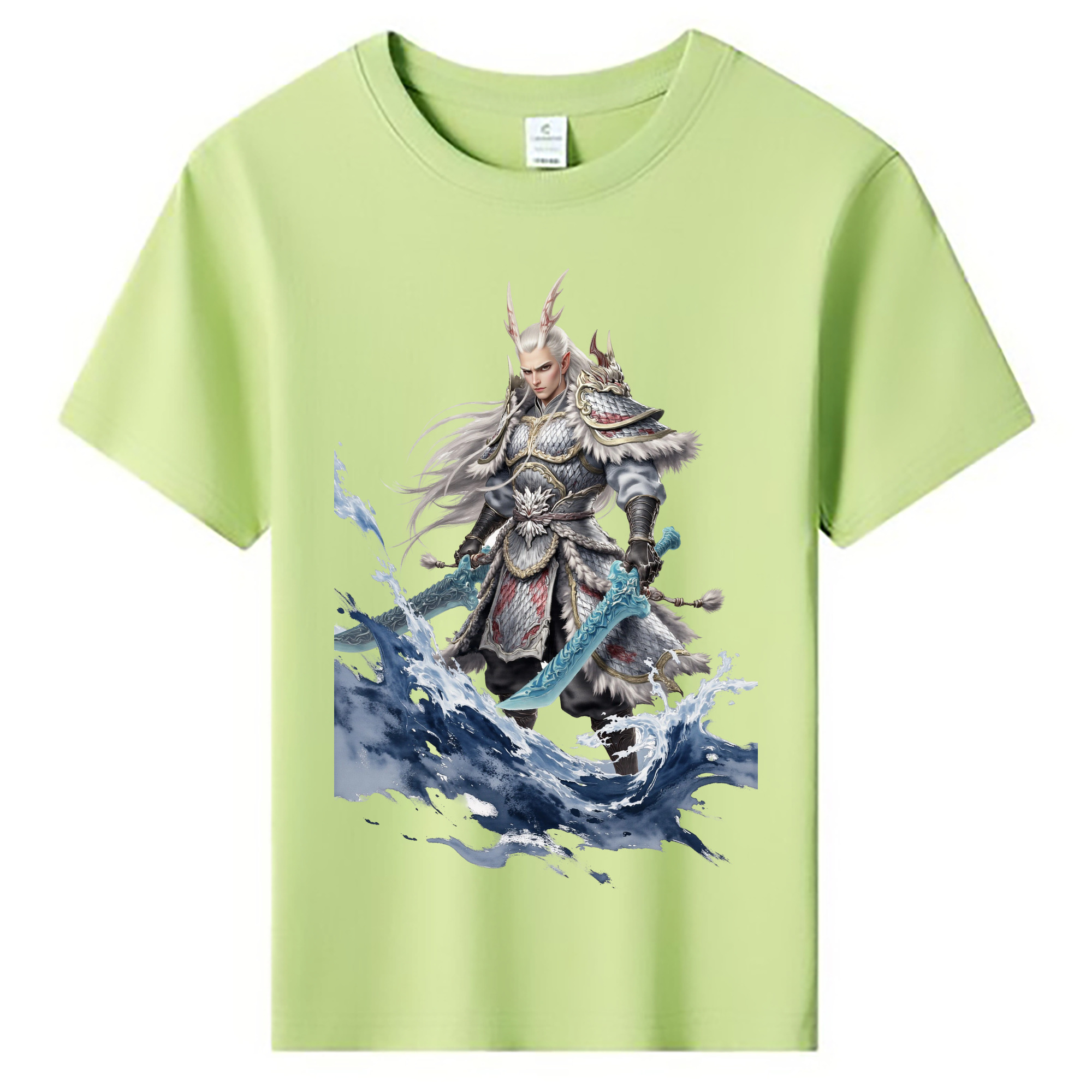 （画像用） Ne Zha 2 ナタ 魔童の大暴れ 綿100％キッズTシャツ（フロントプリント）